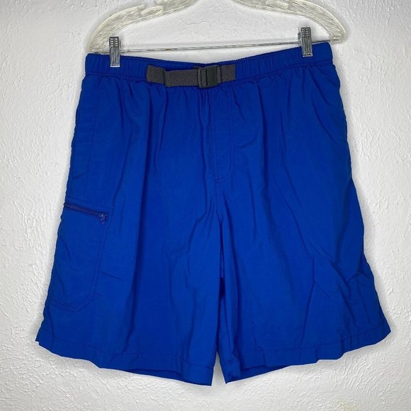 Columbia men's L, royal blue swim trunks/shorts with mesh liner + elastic waist. - Picture 1 of 7